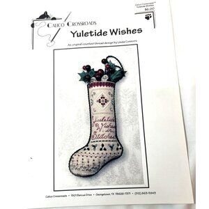 Calico Crossroads Yuletide Wishes Cross Stitch Pattern Stocking Pattern